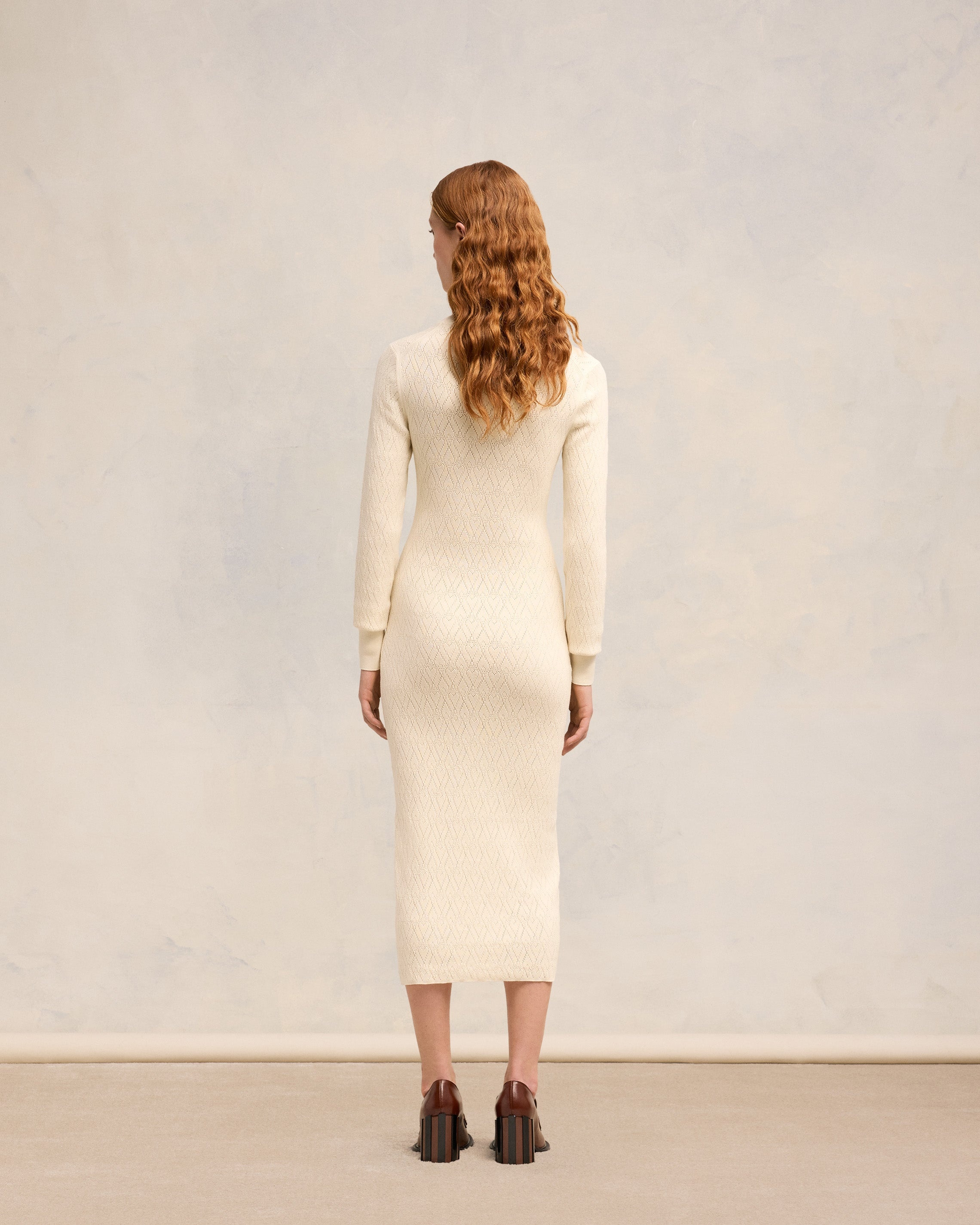 AMI DE COEUR POINTELLE MIDI DRESS - 5