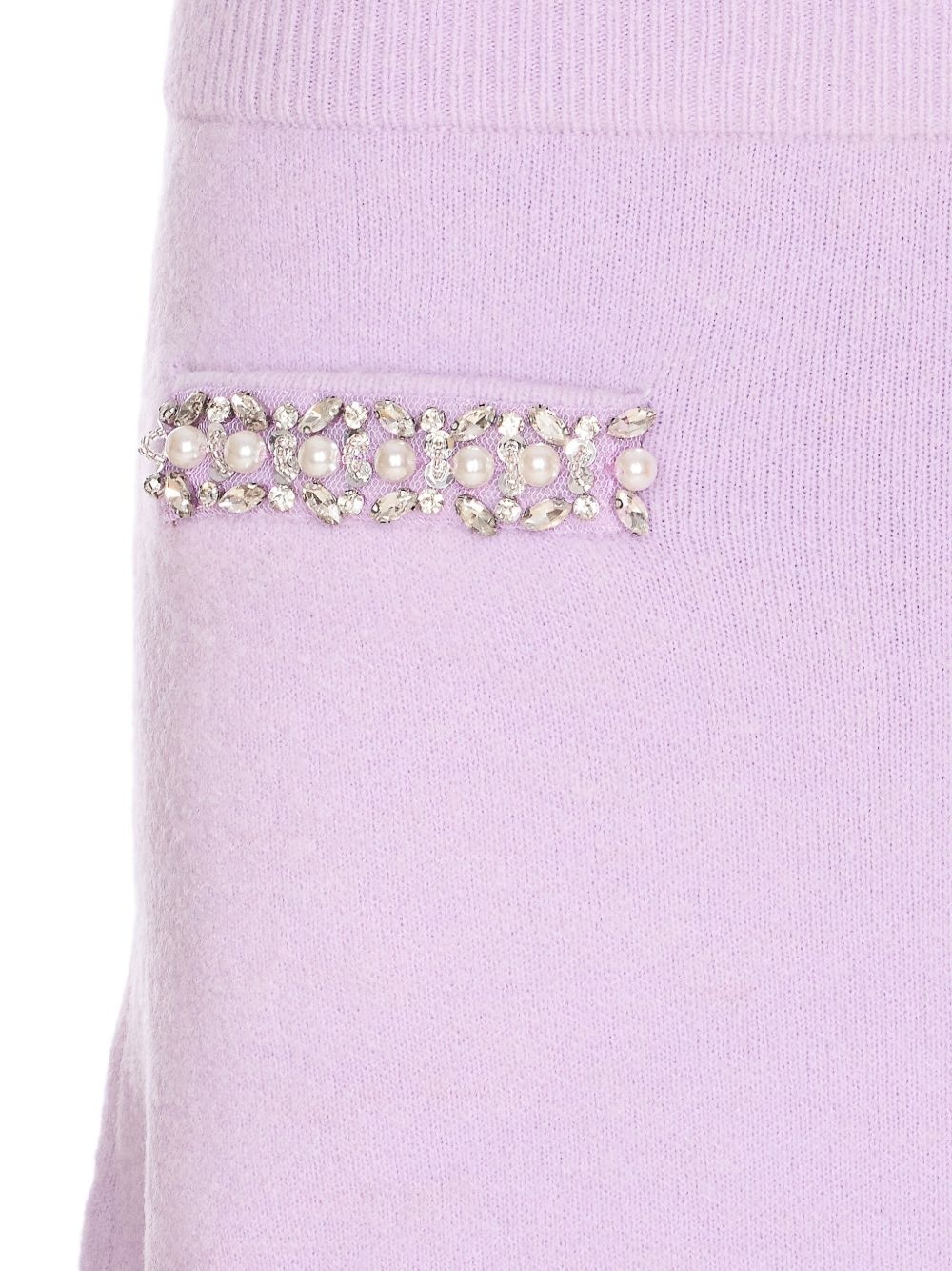 rhinestone-embellished knit skirt - 3
