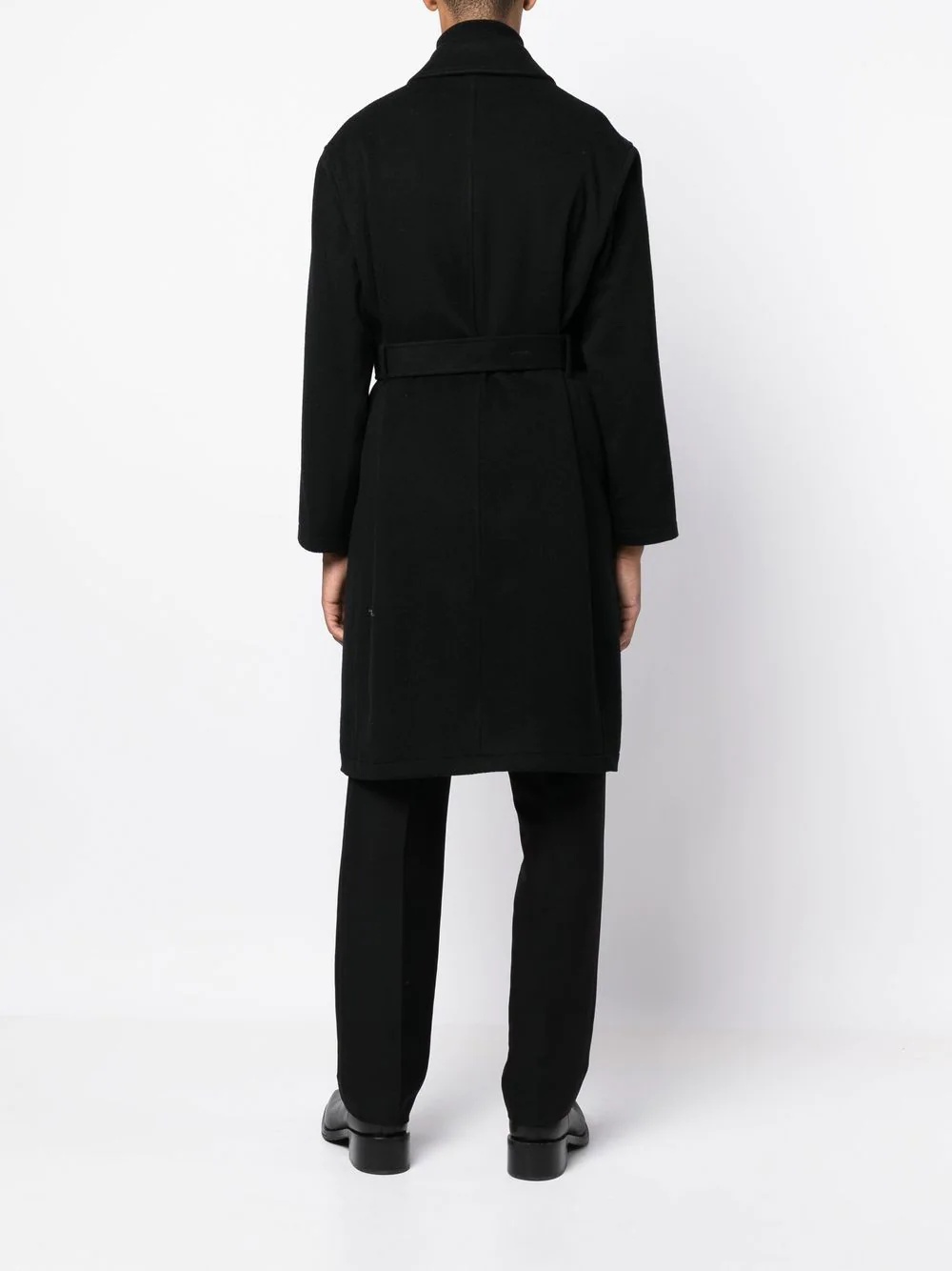 belted wool-cashmere blend trench coat - 4