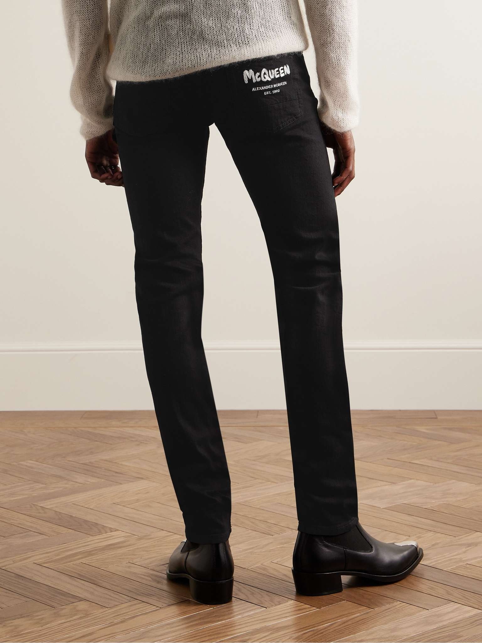 Skinny-Fit Logo-Embroidered Jeans - 4