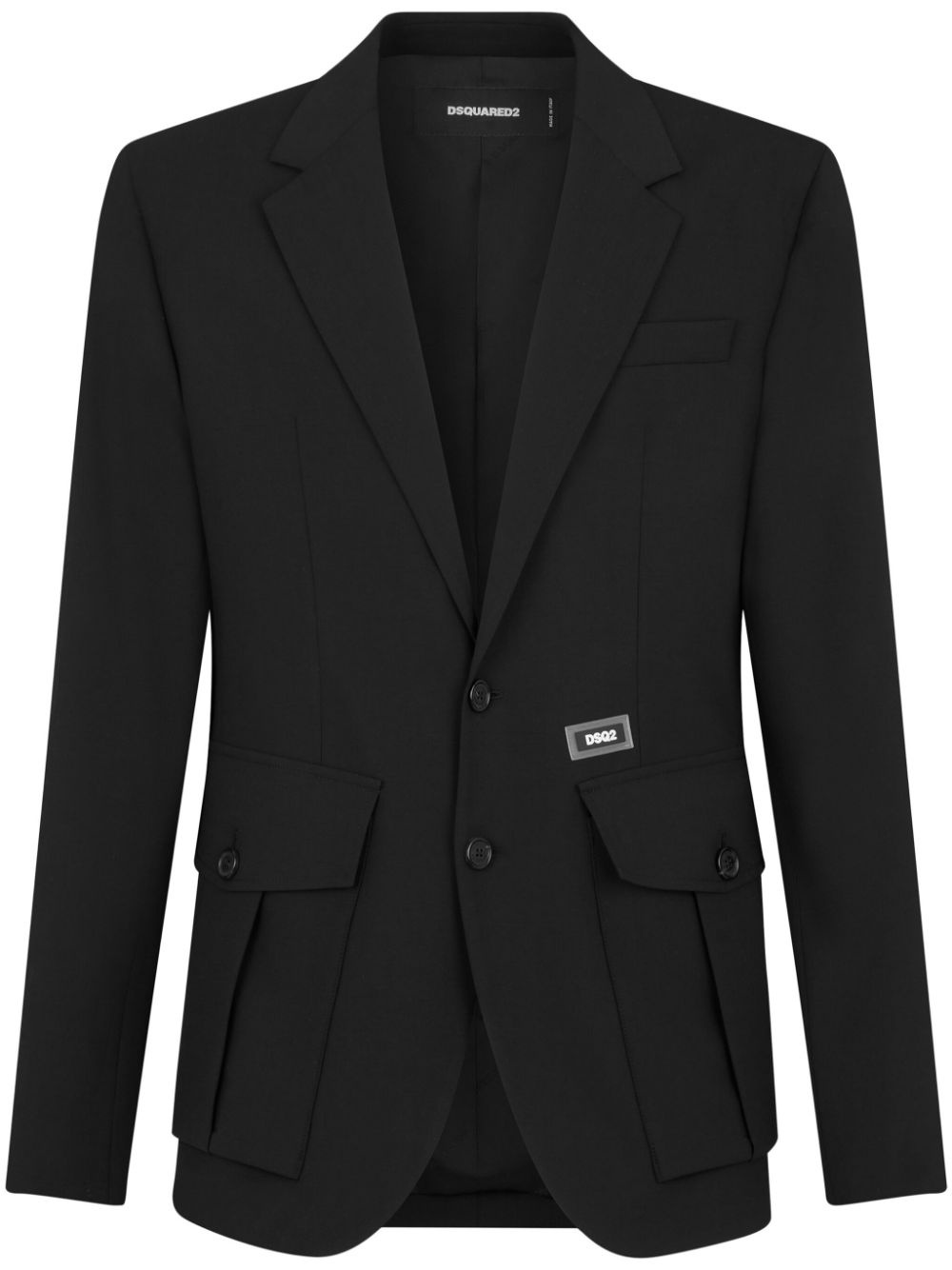flap-pocket single-breasted blazer - 1