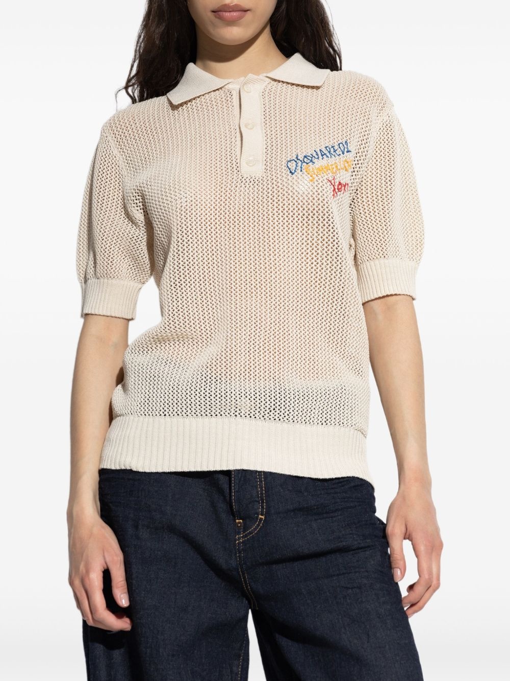 cotton polo top - 3