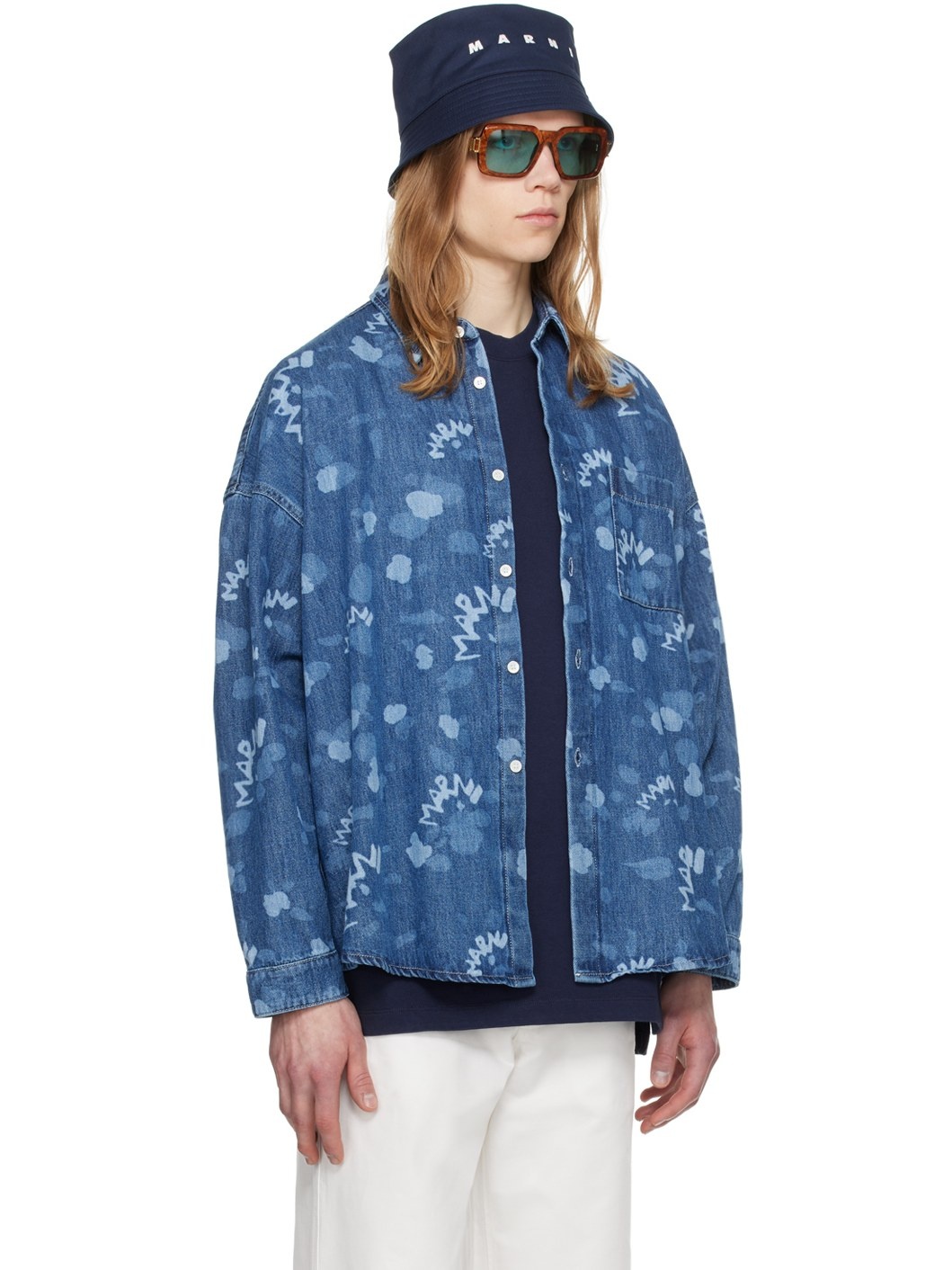 Blue Faded Denim Shirt - 2