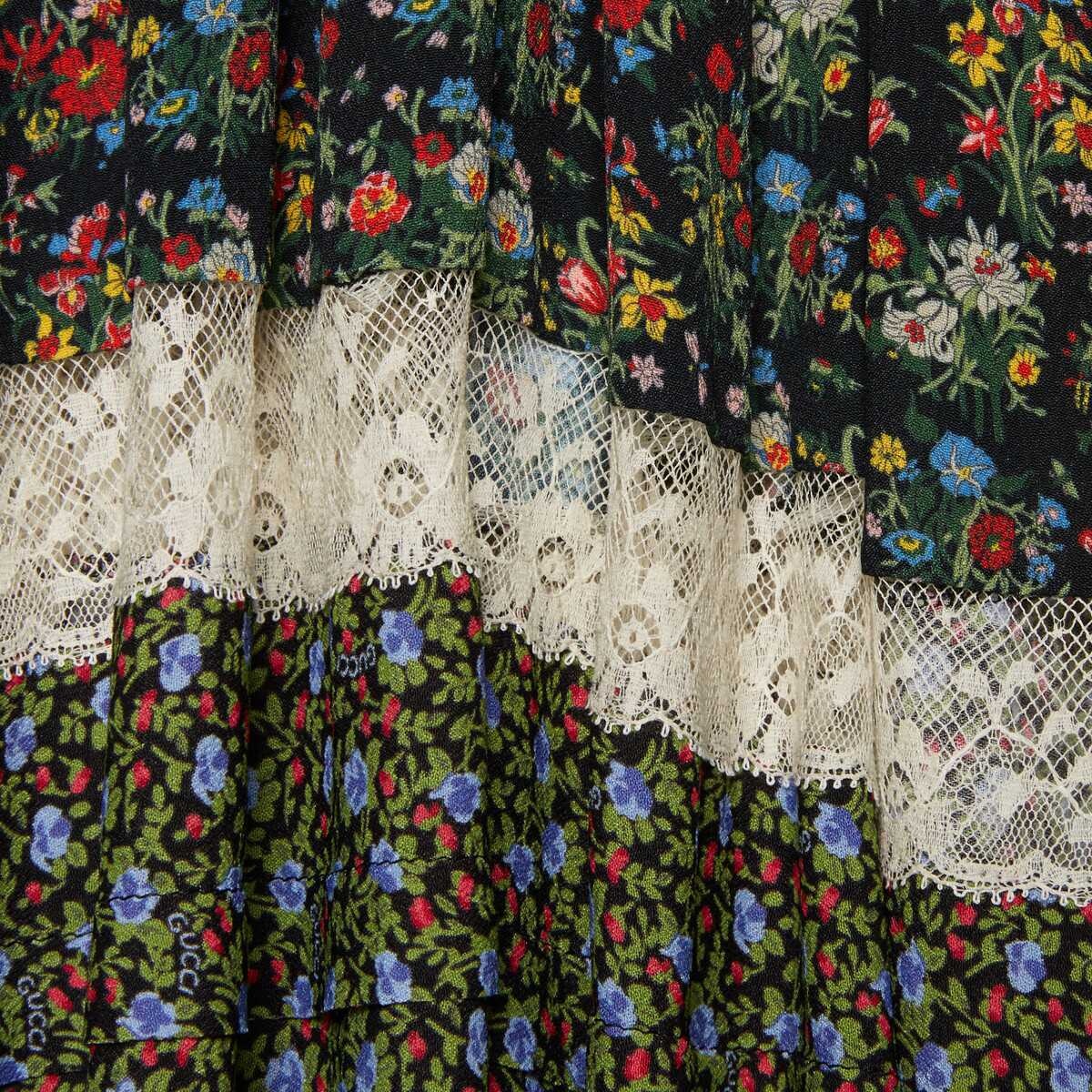 Gucci Liberty floral crêpe skirt - 5