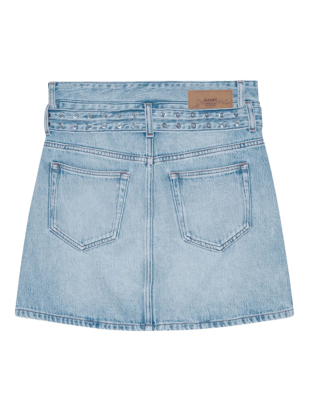 Soft Rigid Denim Mini Skirt - 6