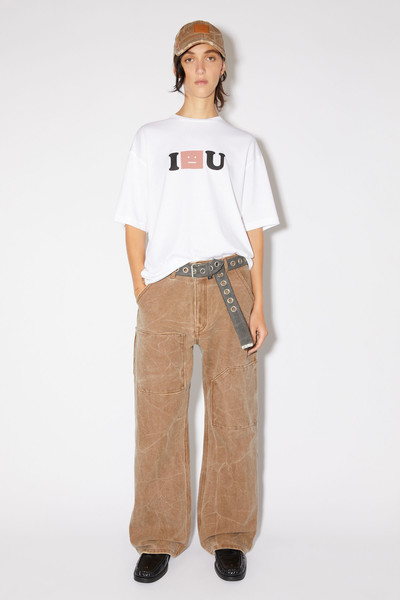 Acne Studios Face logo t-shirt - Relaxed fit - Optic White outlook