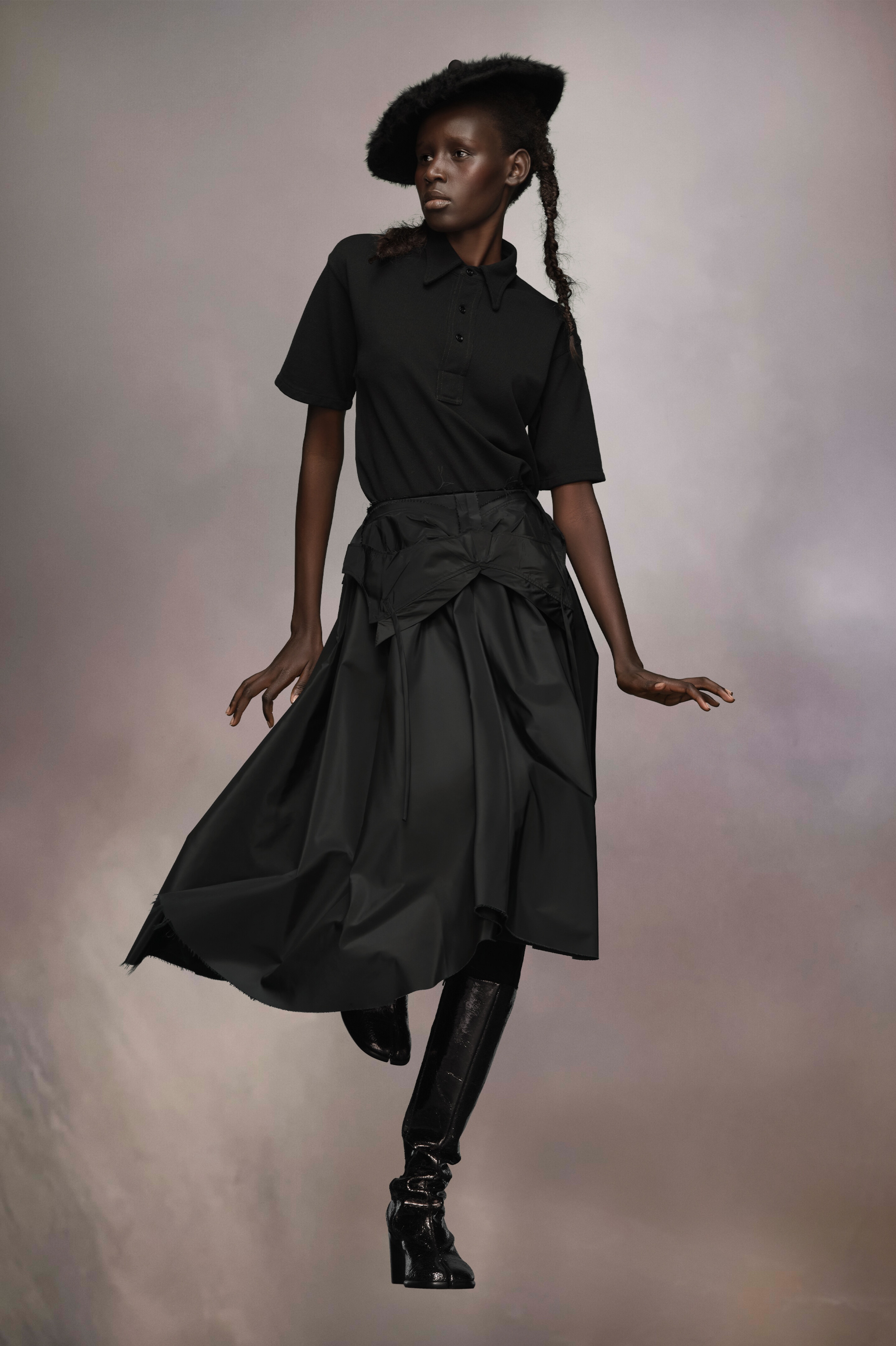 Maison Margiela Taffeta Midi Skirt | REVERSIBLE