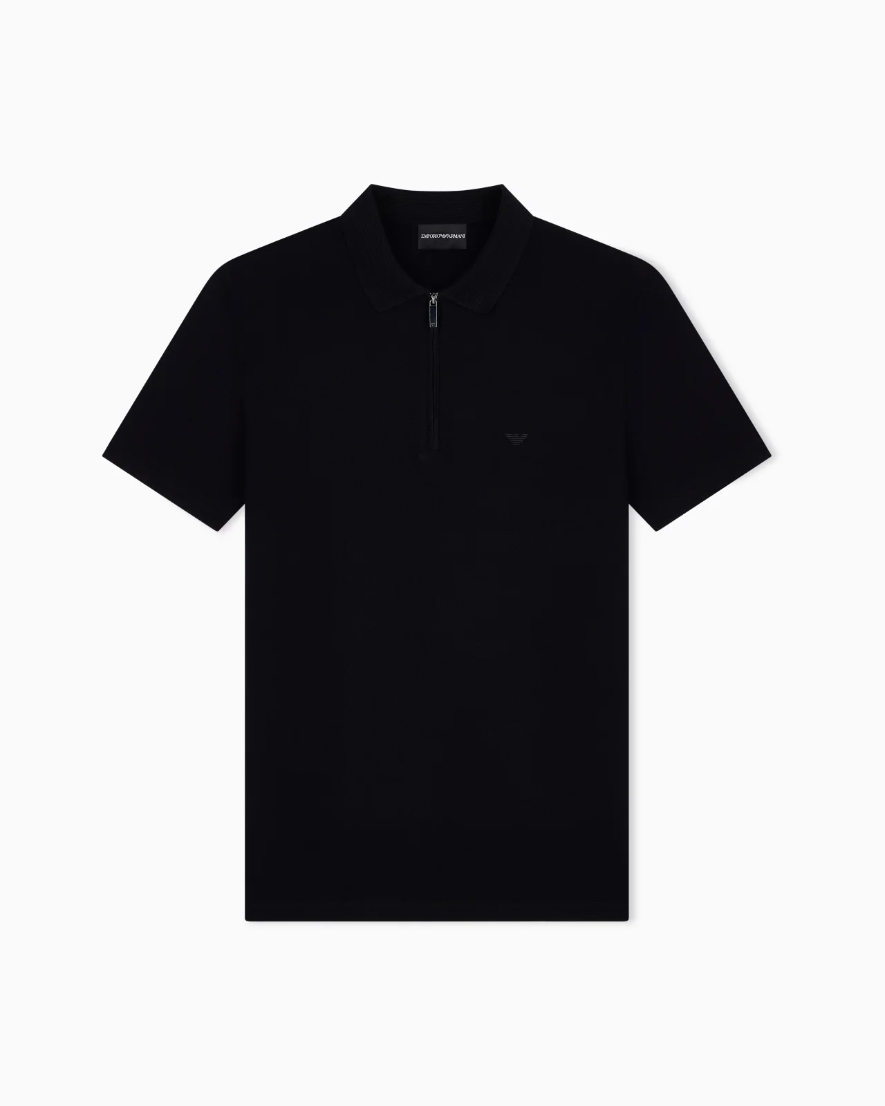 POLO SHIRT IN PIQUÉ WITH PARTIAL ZIP - 1