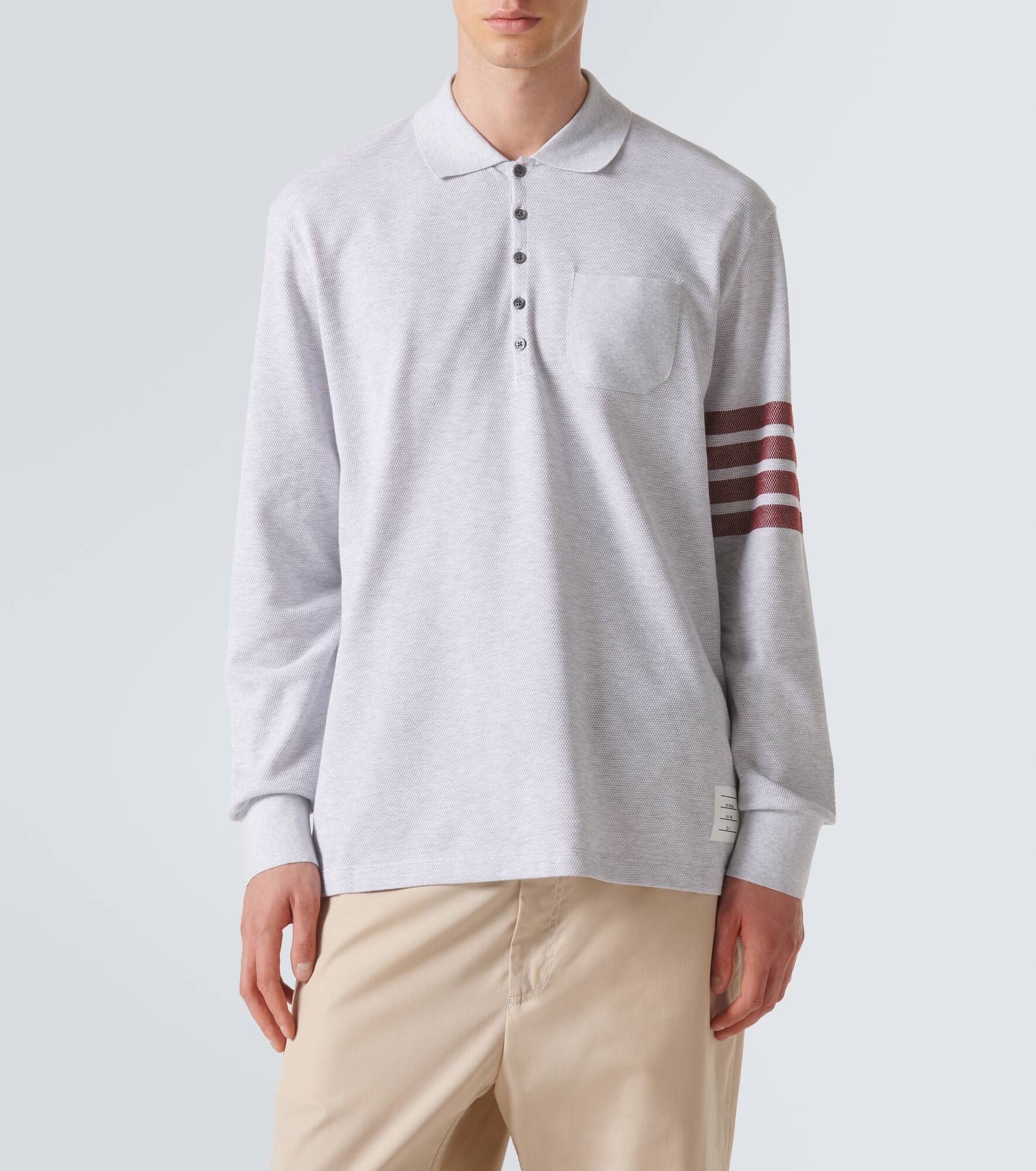 4-Bar cotton polo shirt - 3