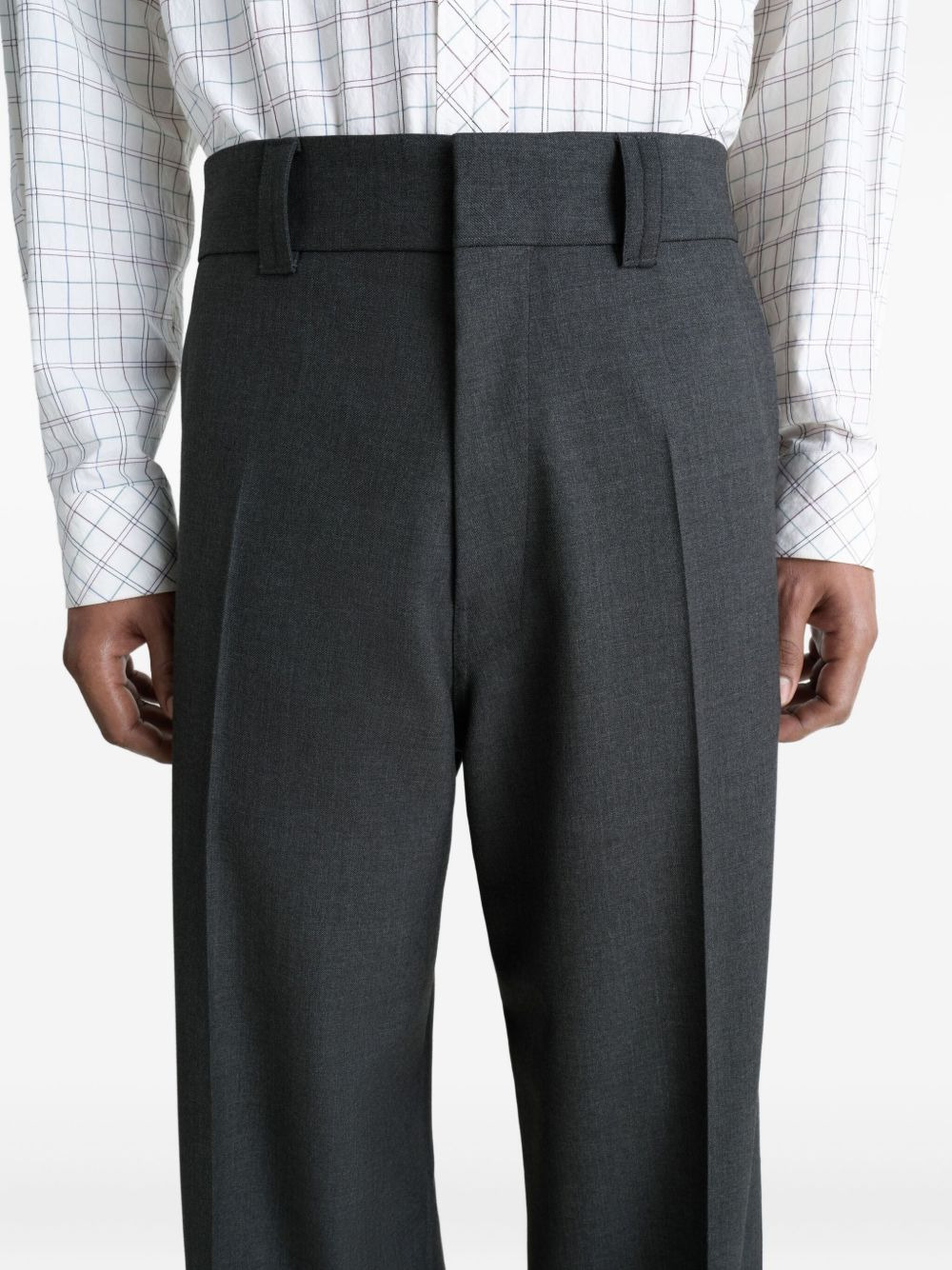 pleated twill trousers - 5