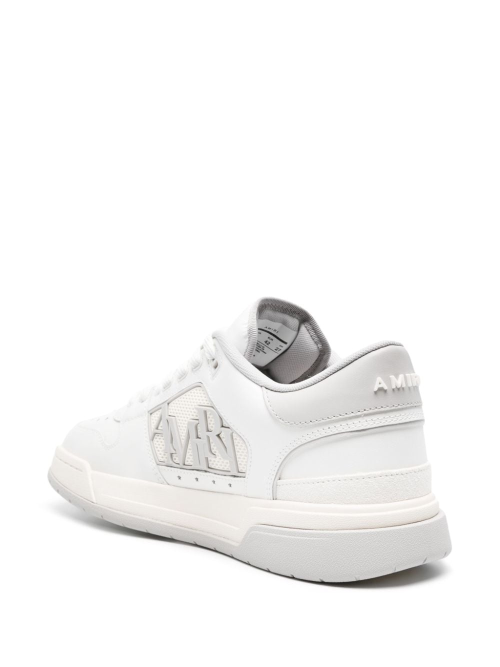 logo-embossed leather sneakers - 3