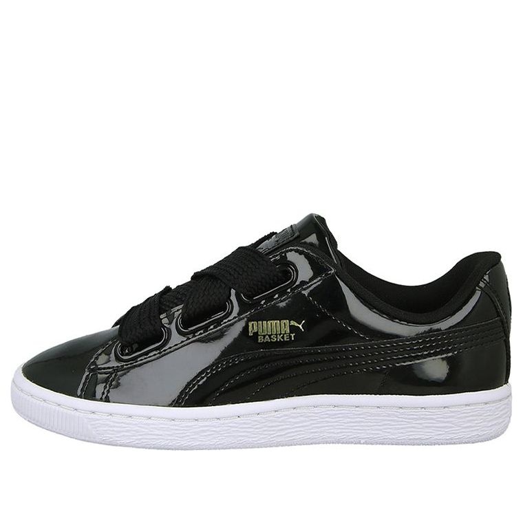 (WMNS) PUMA Basket Heart Patent 'Black' 363073-01 - 1