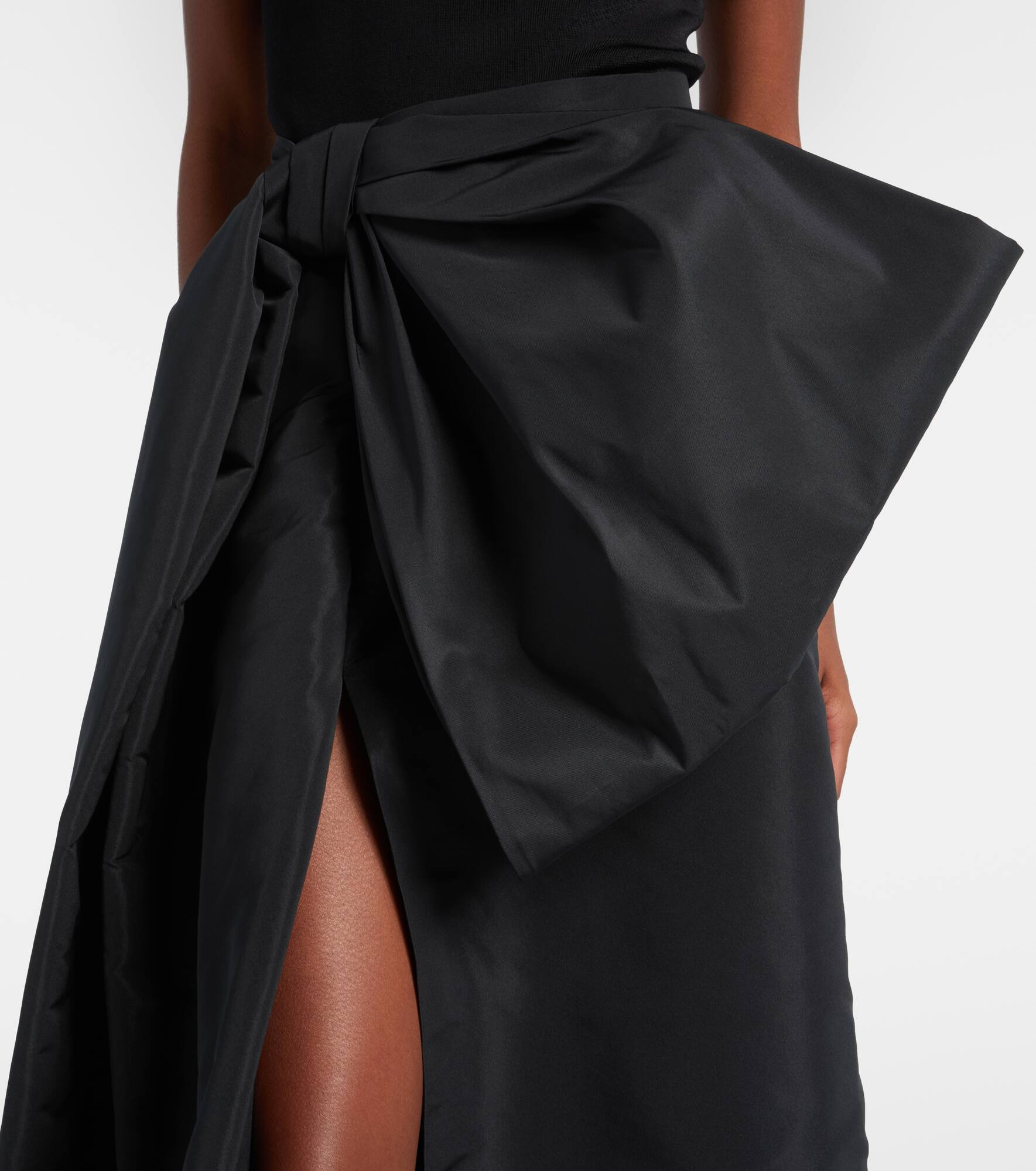 Bow-detail taffeta maxi skirt - 4