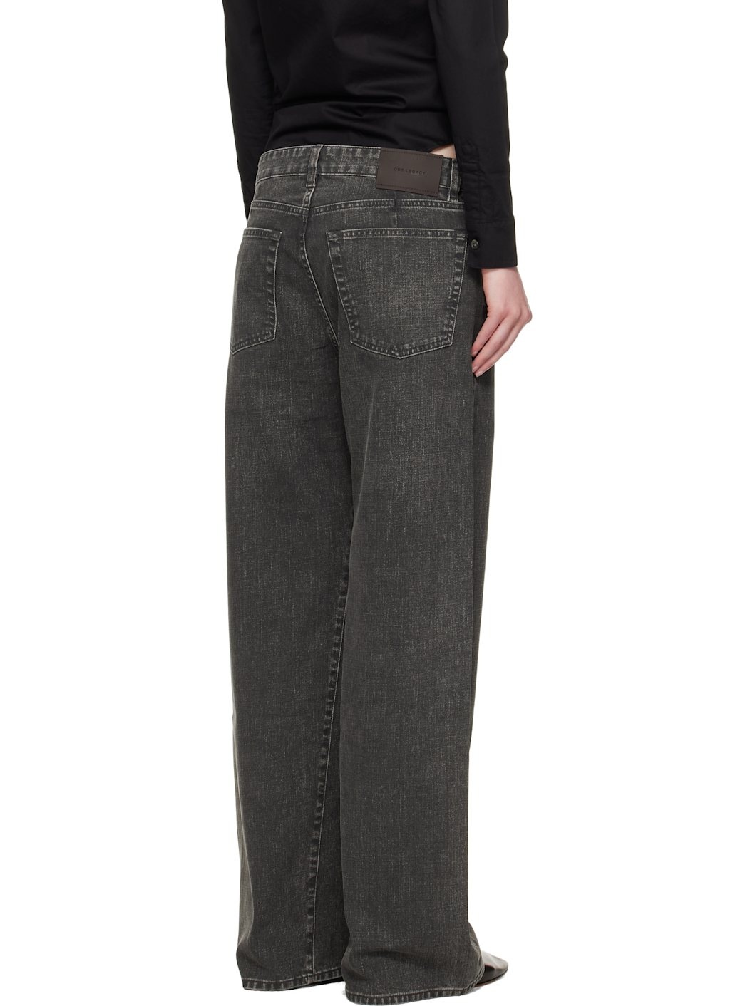 Black Treble Cut Jeans - 3