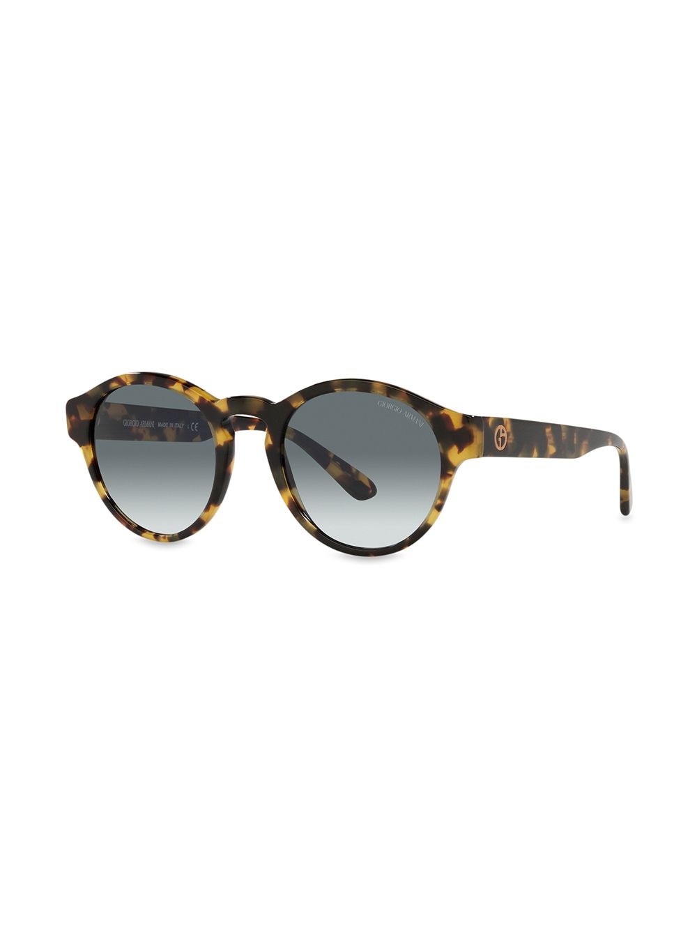 tortoiseshell-effect round-frame sunglasses - 2