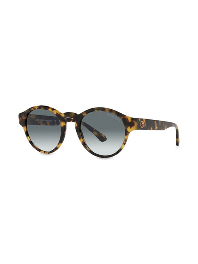 GIORGIO ARMANI tortoiseshell-effect round-frame sunglasses outlook