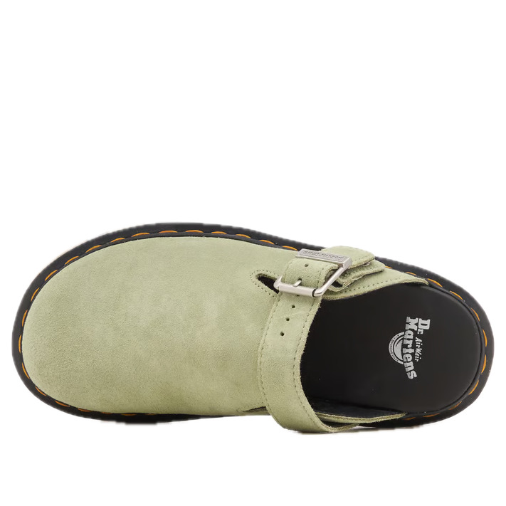 Dr. Martens Zebzag Suede Casual Slingback Platform Mules 'Sage Green' 31937300 - 4