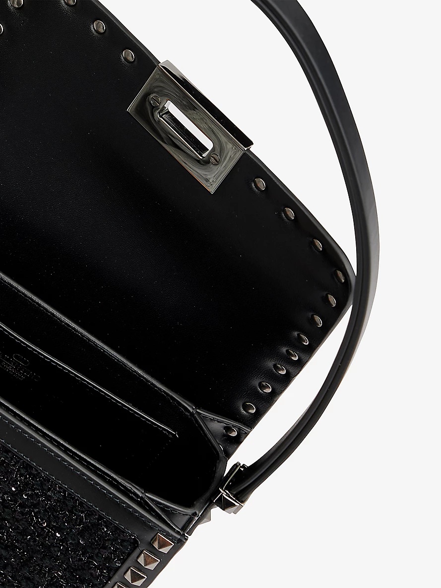 Rockstud leather shoulder bag - 4