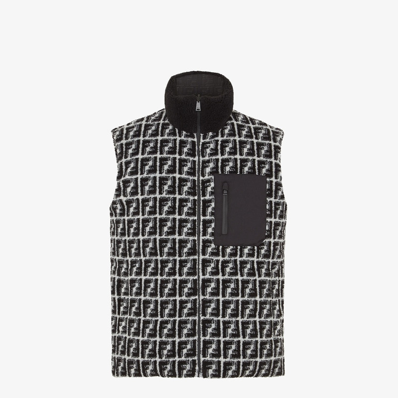 FENDI Black fabric reversible vest outlook