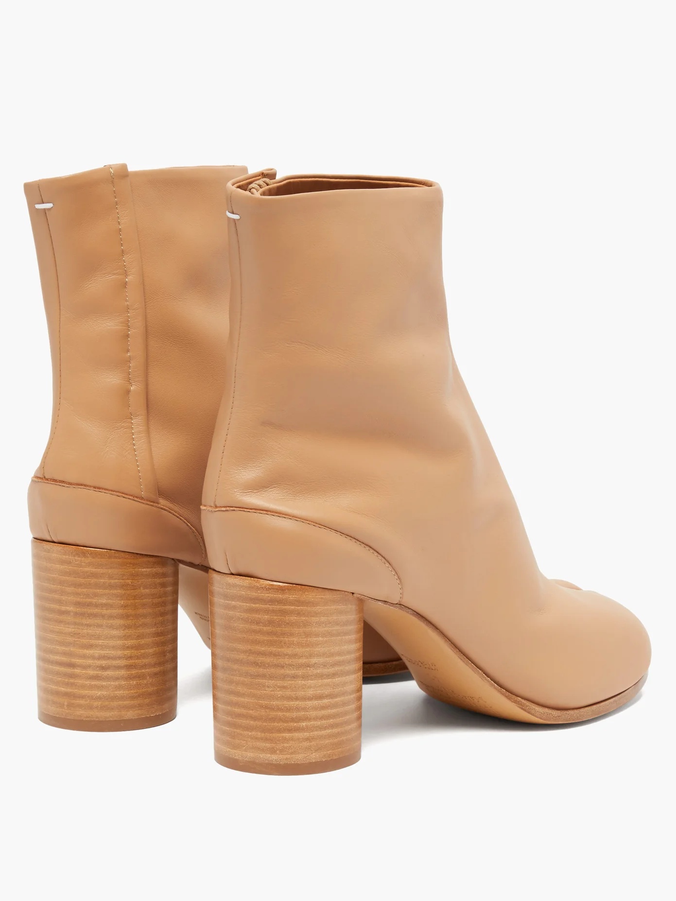 Tabi split-toe leather ankle boots - 4