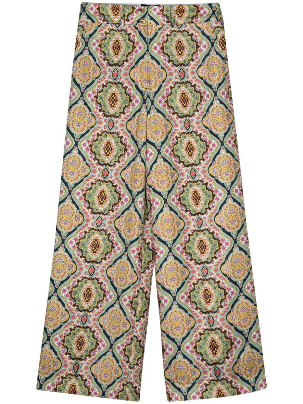 ETRO FLORAL PRINT SILK PANTS - 1