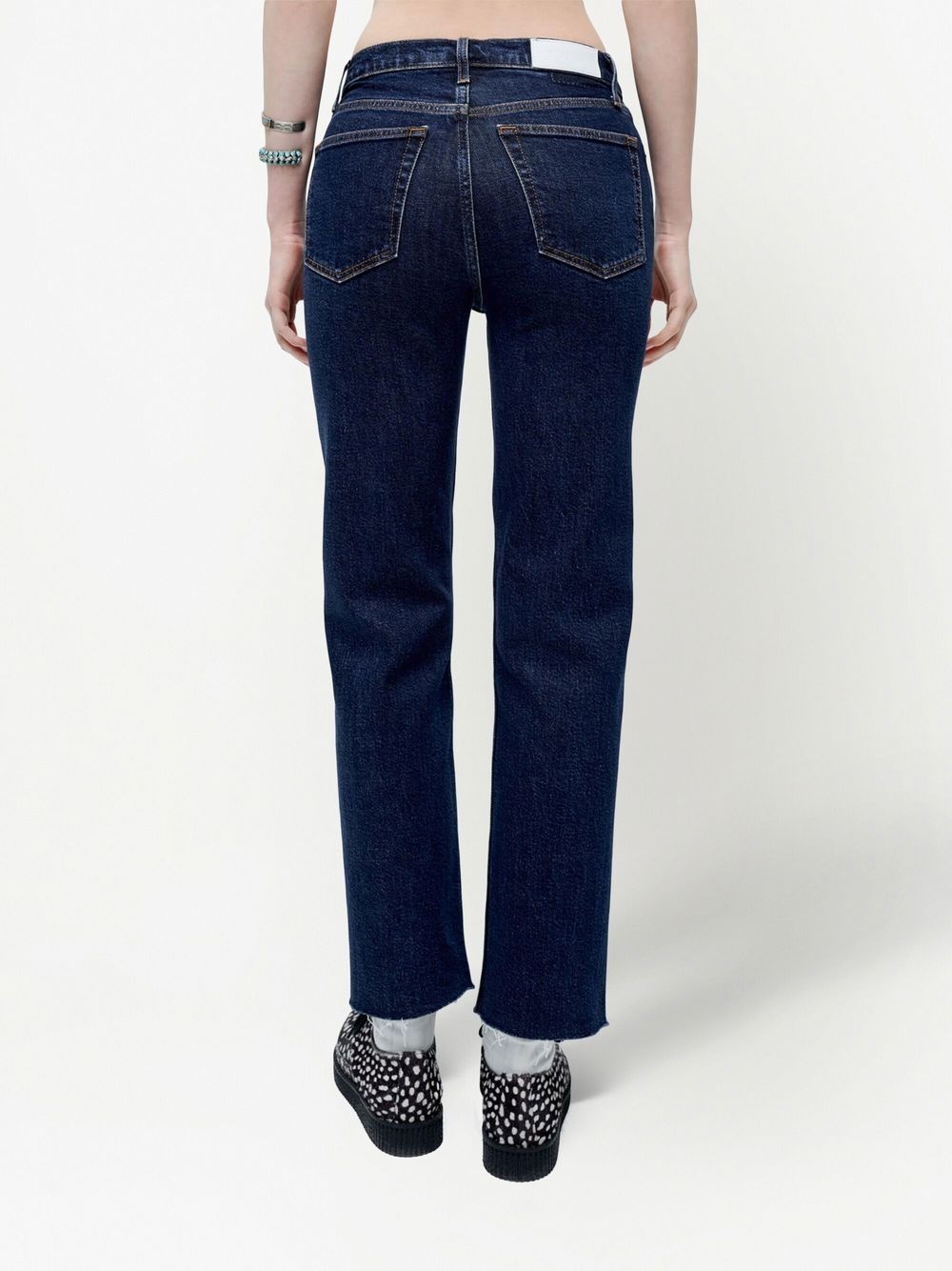 '70s Stove Pipe mid-rise jeans - 4