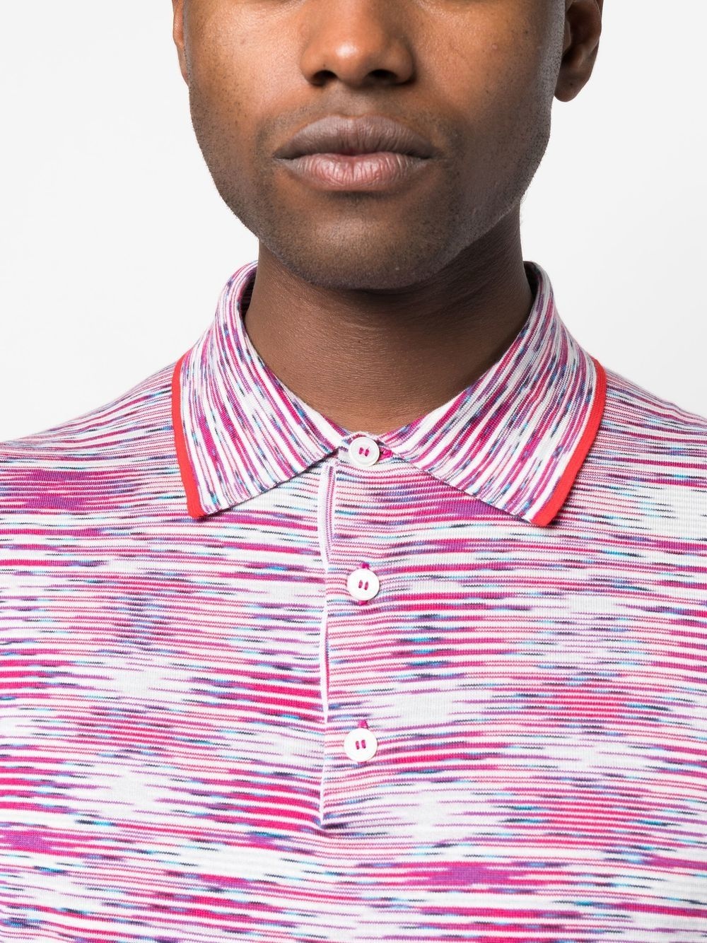 marl-knit polo shirt - 5