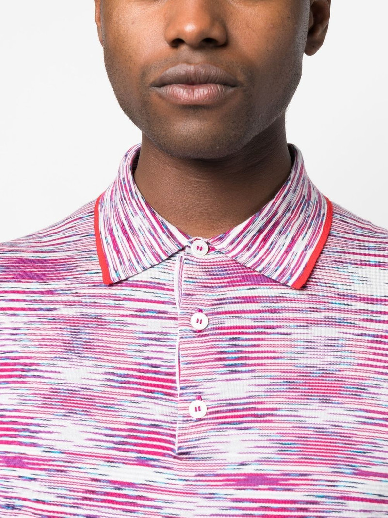 marl-knit polo shirt 5