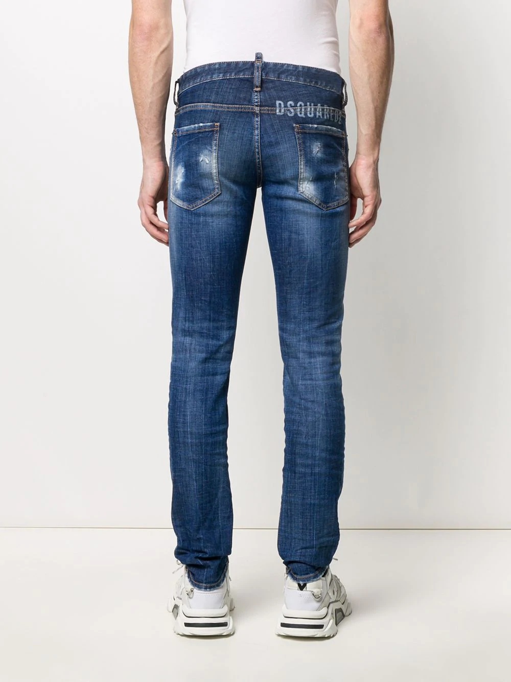 distressed slim-fit jeans - 4