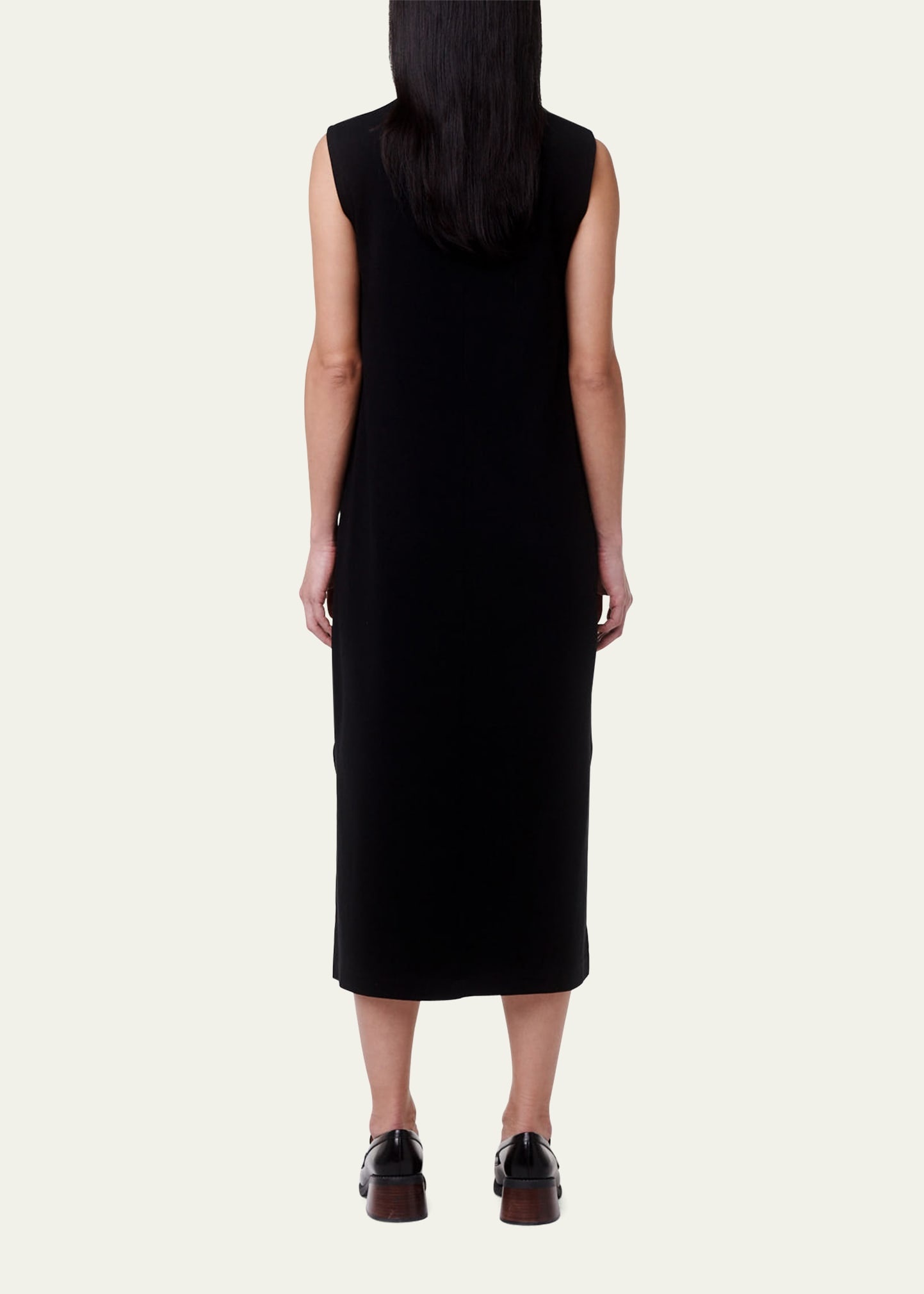 Luxe Seamed Organic Cotton Midi Dress - 3