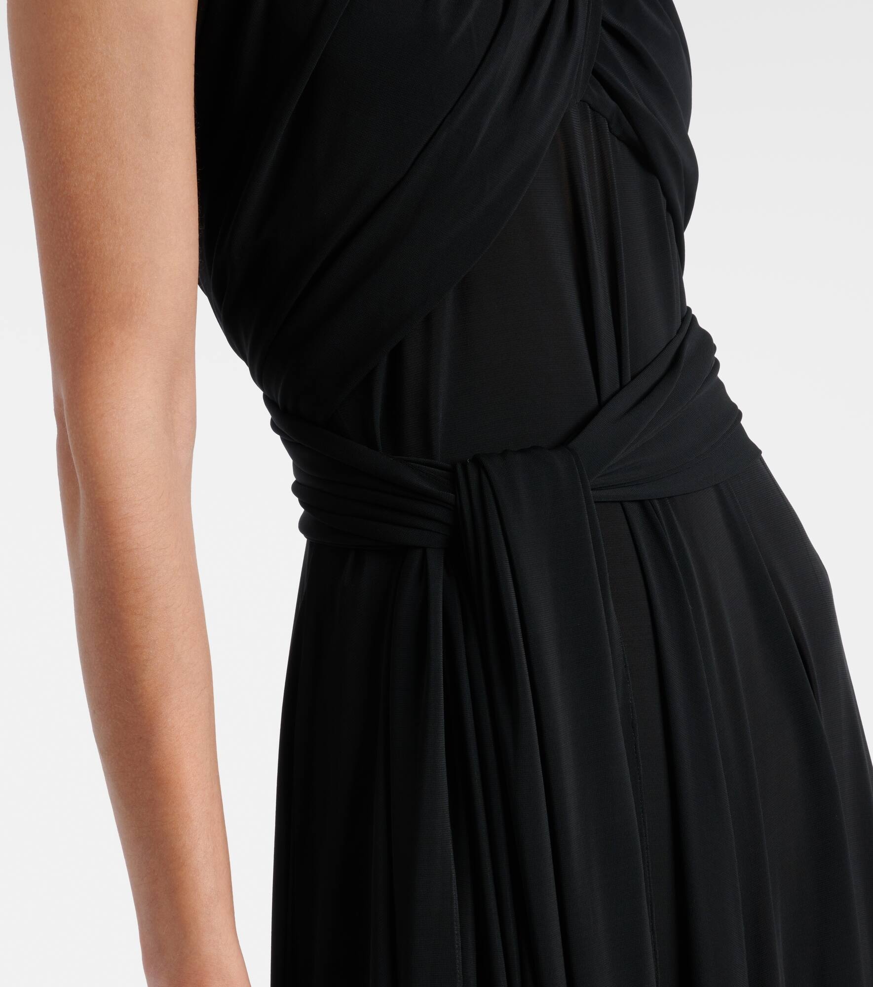 Cross draped gathered maxi dress - 5