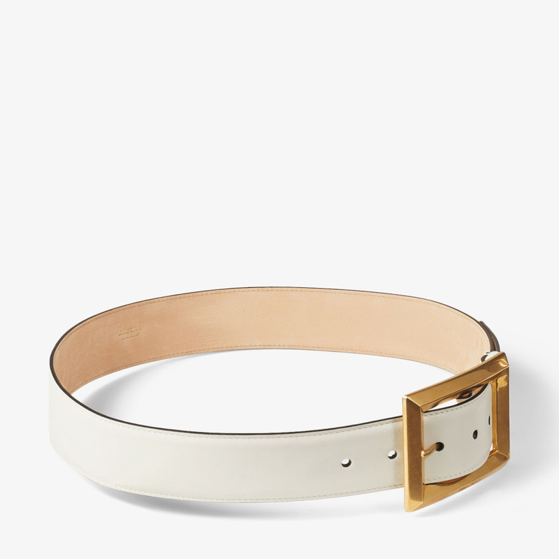 Arlie Latte Calf Leather Belt 3