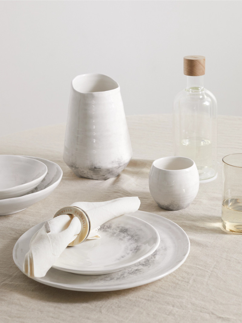 Brunello Cucinelli Set Of Two Glazed Ceramic Plates outlook