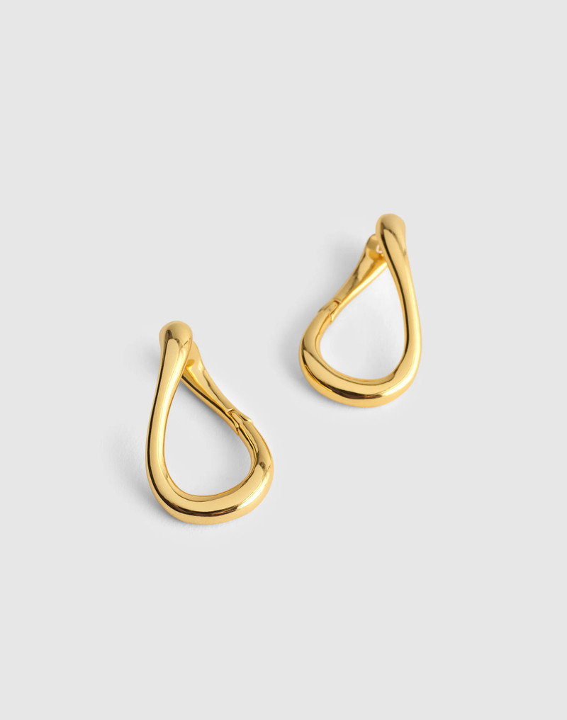 Front-Back Twisted Large Hoop Earrings 1