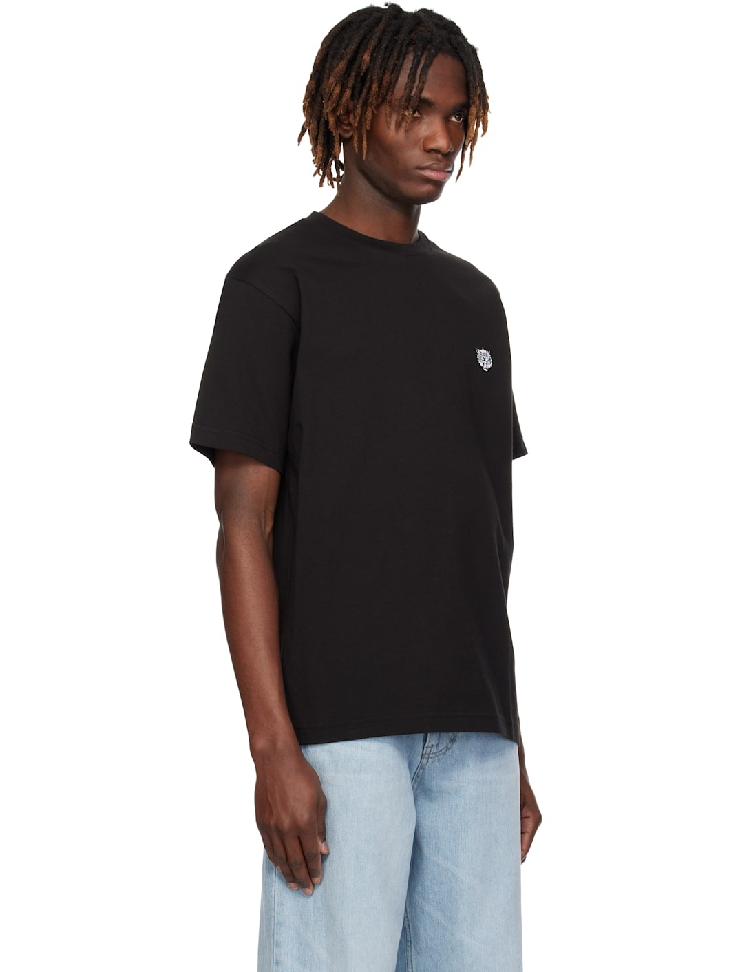 Black  Paris 'KENZO Happy Tiger' Embroidered T-shirt - 2