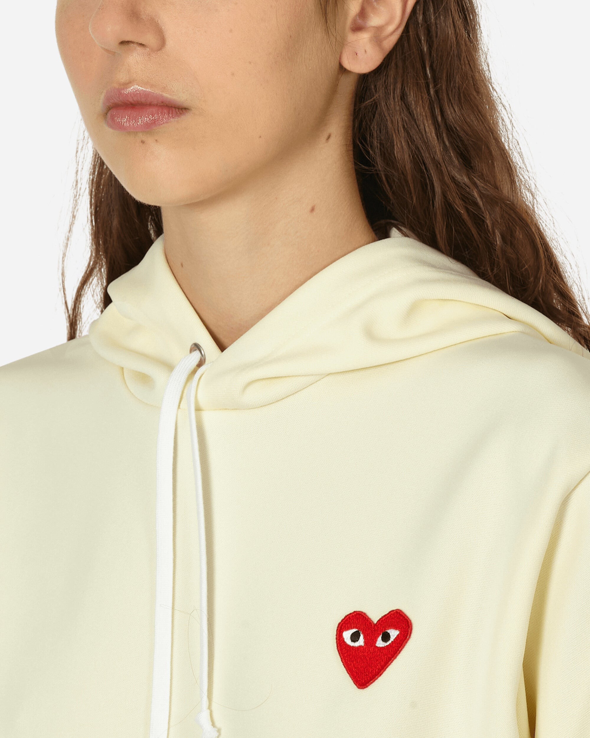 Small Heart Hooded Sweatshirt Beige - 5