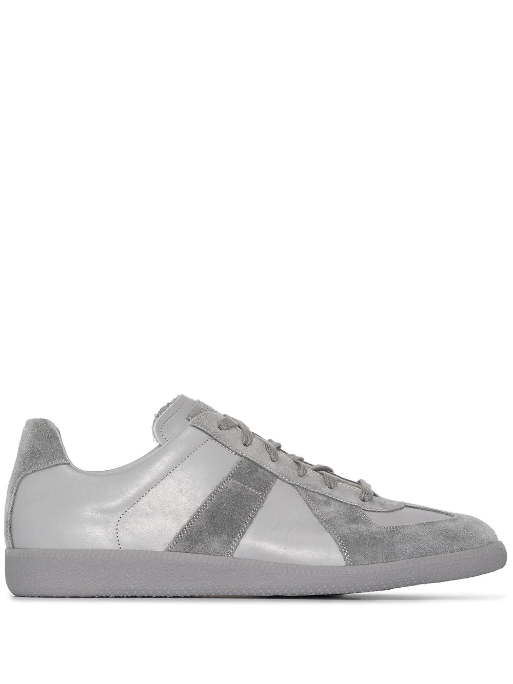 suede panel low-top sneakers - 1