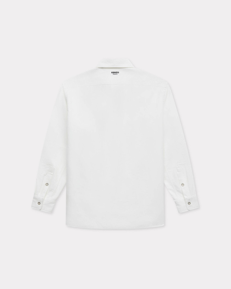 KENZO Workwear overshirt in textured cotton outlook
