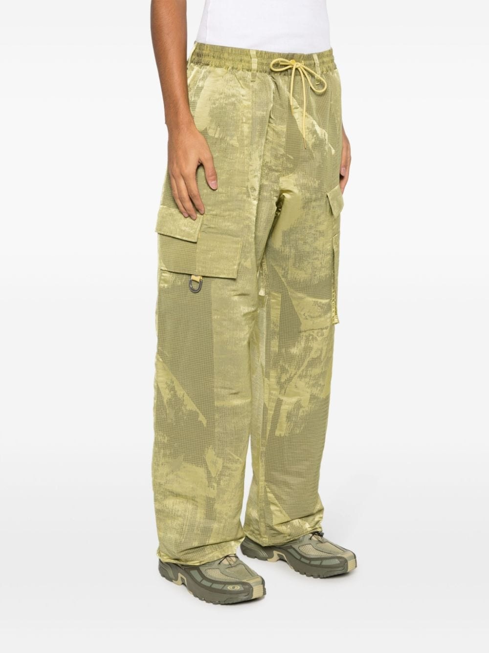 jacquard ripstop cargo trousers - 3