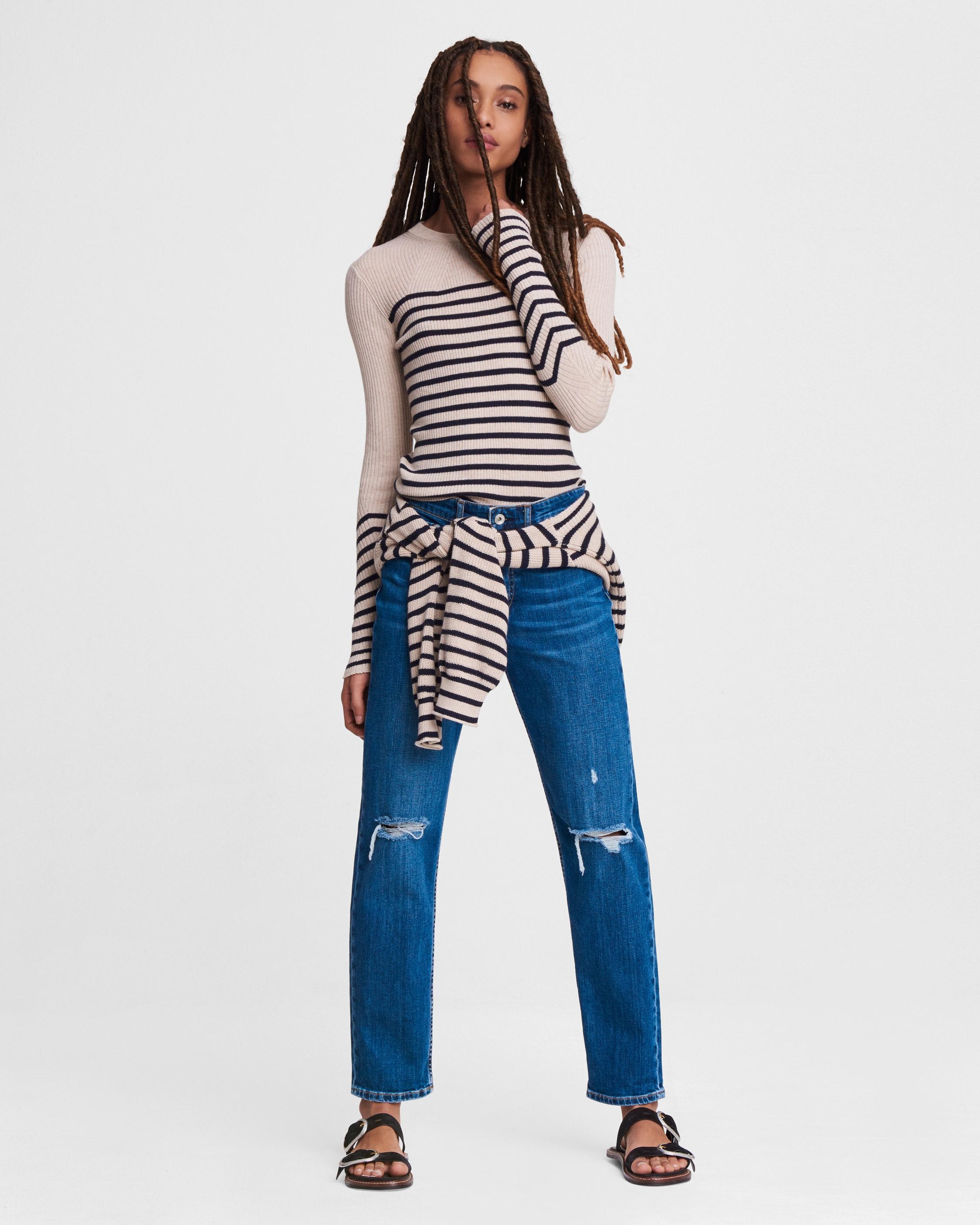 Kate Striped Cotton Cashmere Long Sleeve - 3