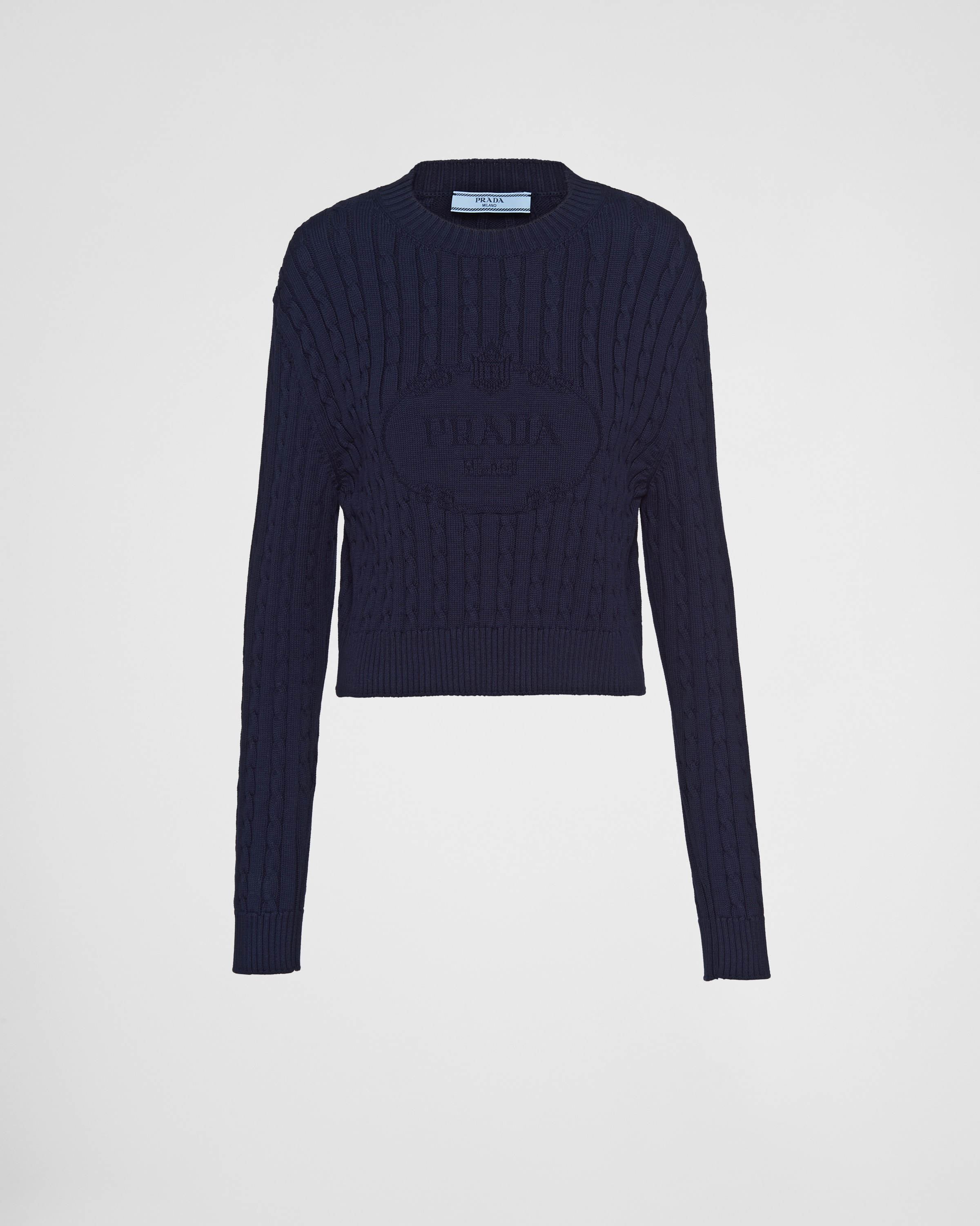 Cotton crew-neck sweater - 1