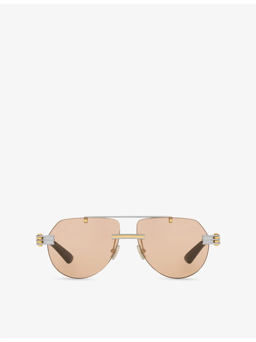 BV1342S Aviator-Frame Metal Sunglasses - 1
