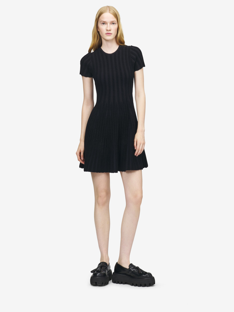 Alexander McQueen Chenille Stripe Mini Dress outlook