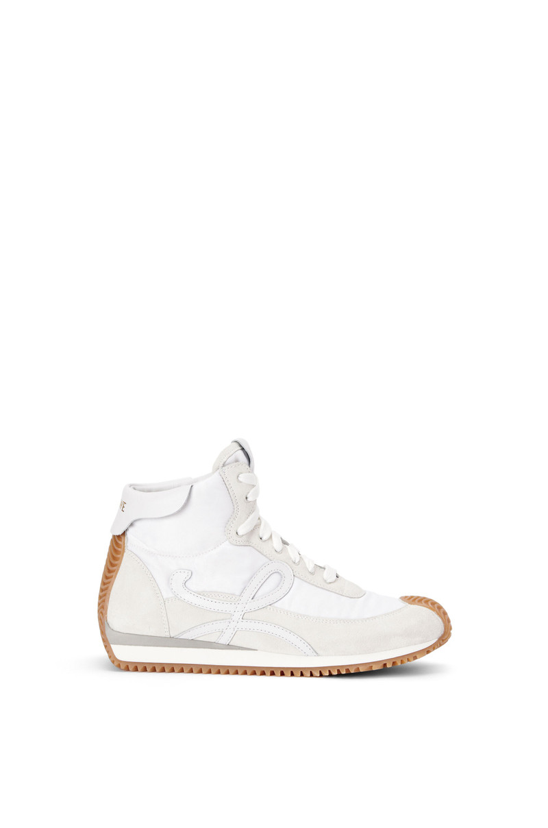 High top flow runner in nylon and suede 1