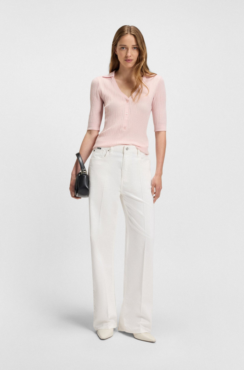 BOSS RELAXED-FIT JEANS IN WHITE EGYPTIAN-COTTON DENIM outlook