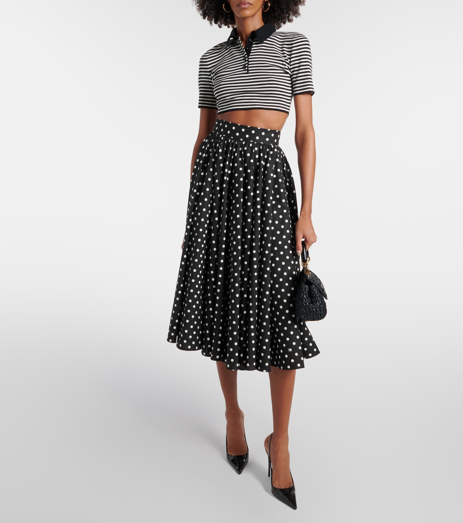 Cropped wool polo shirt - 2