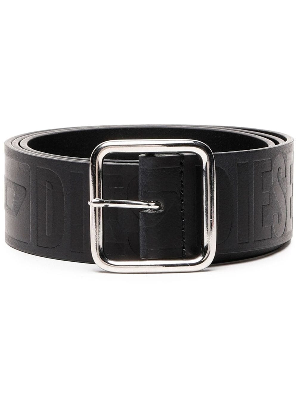 logo-debossed leather belt - 1