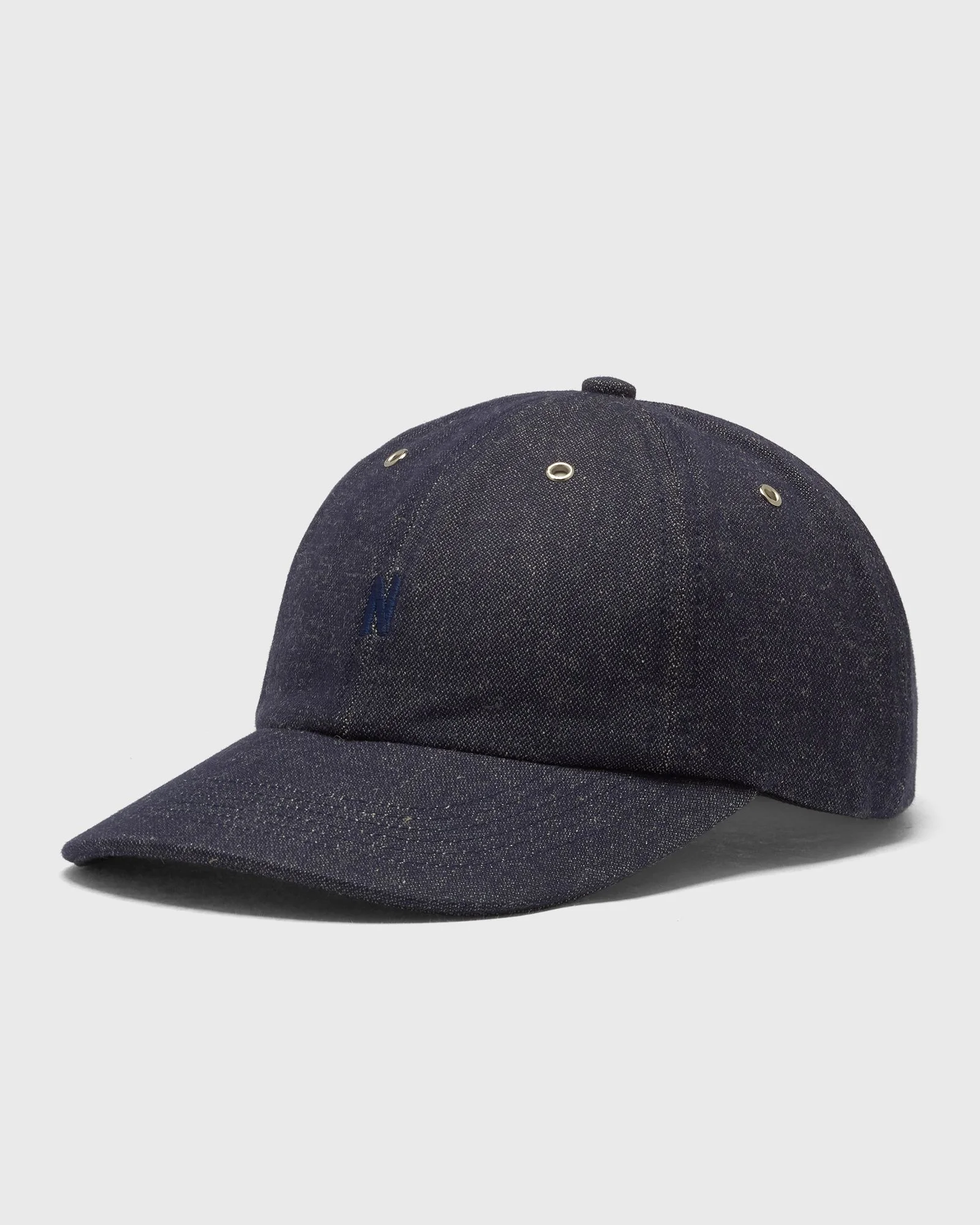 Broken Twill Cotton Linen Denim 6 Panel Cap - 1