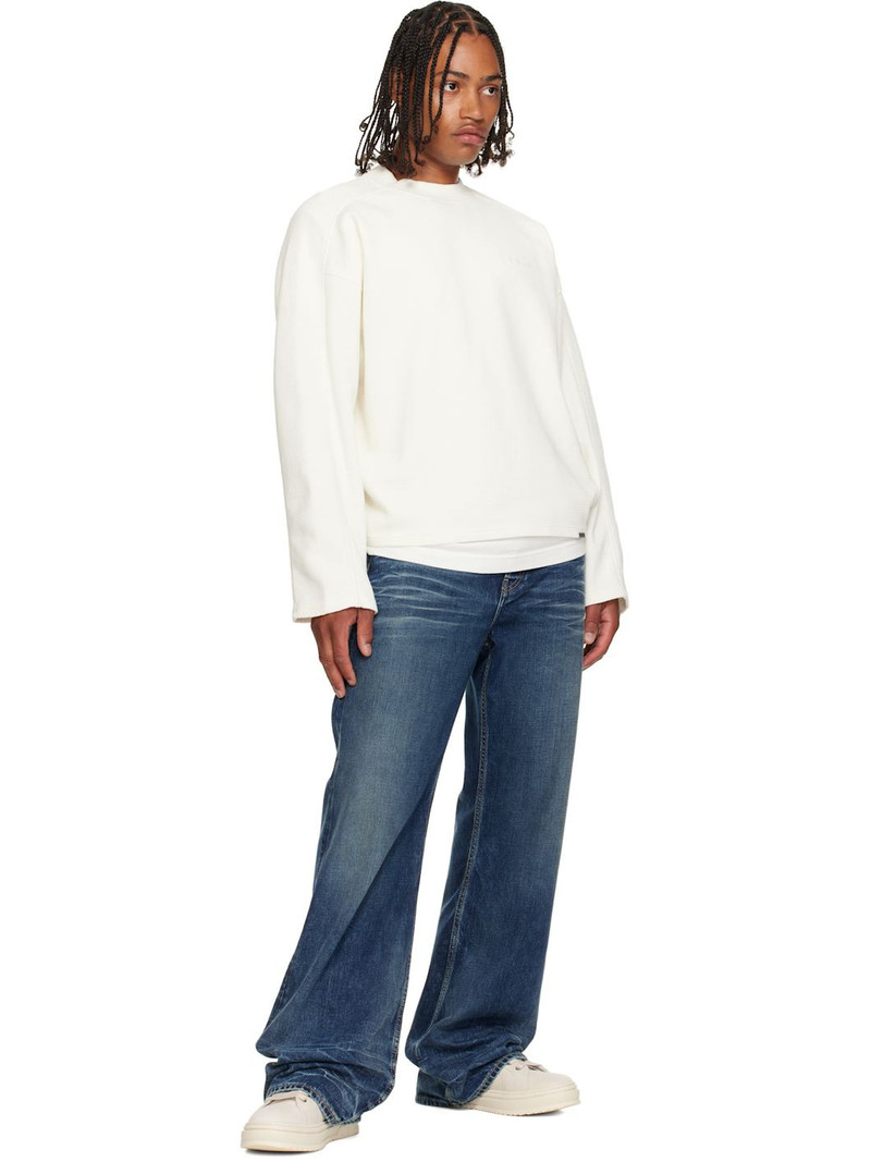 REPRESENT Off-White HTN Low Distressed Sneakers outlook