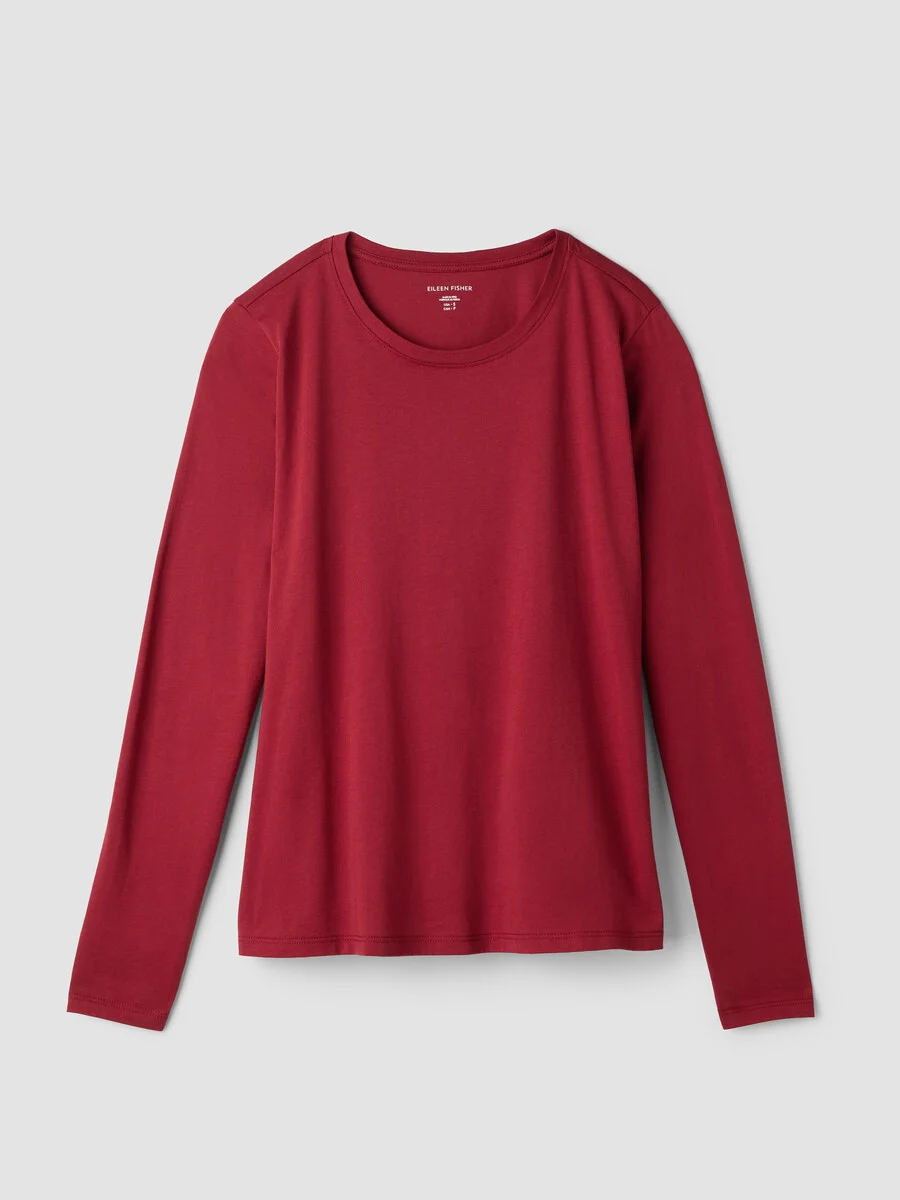 Organic Pima Cotton Jersey Long-Sleeve Tee - 1